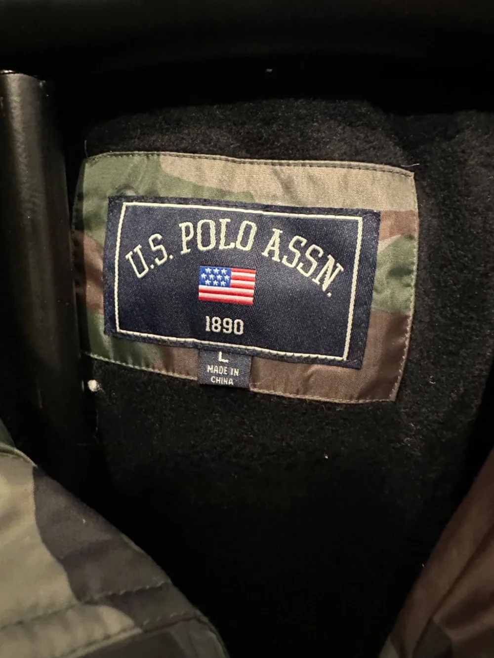 NWT Mens US Polo Camo Puffer Jacket Large